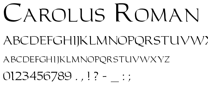 Carolus Roman Regular font